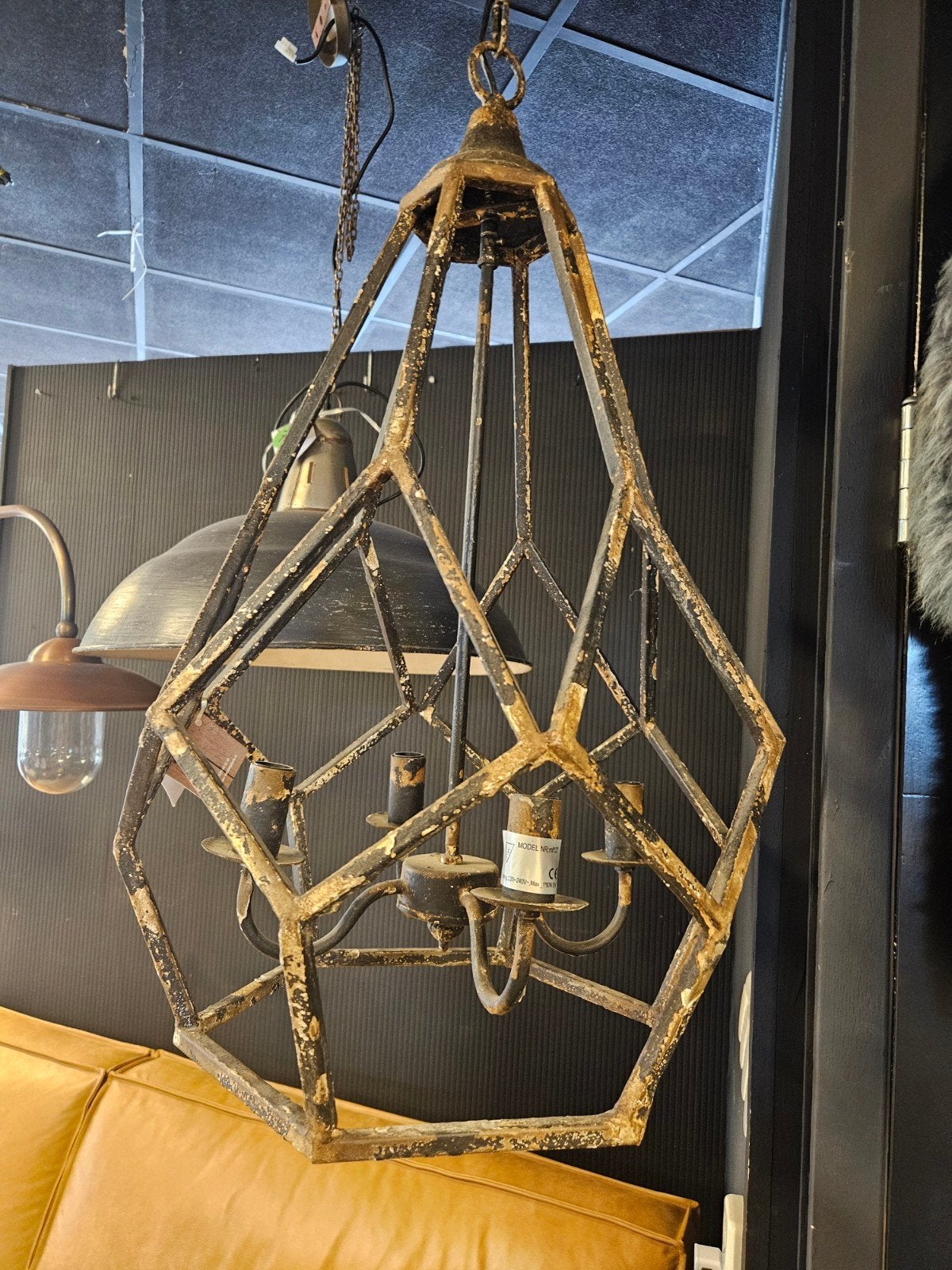 Hanglamp kroonluchter barok brocante landelijk opruiming, Verzenden