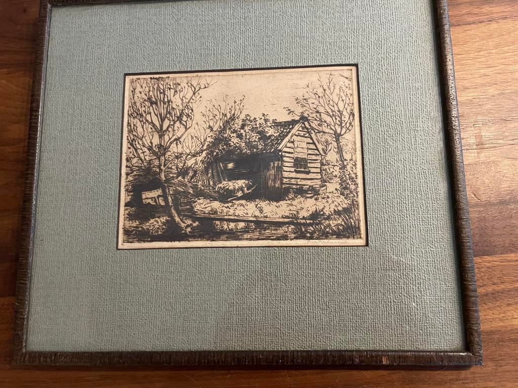 Ina rahusen schilderijtje, Ophalen, Ingelijst, Landschap, Lithografie