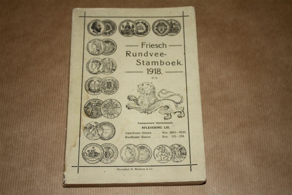 Friesch Rundvee Stamboek - 1918 - Zeldzaam, Ophalen of Verzenden, Gelezen, Vogels