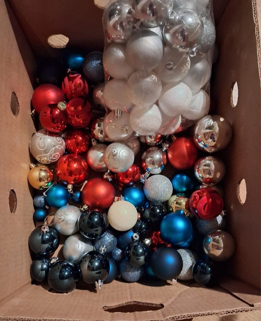 Plastic kerstballen, Ophalen of Verzenden, Zo goed als nieuw