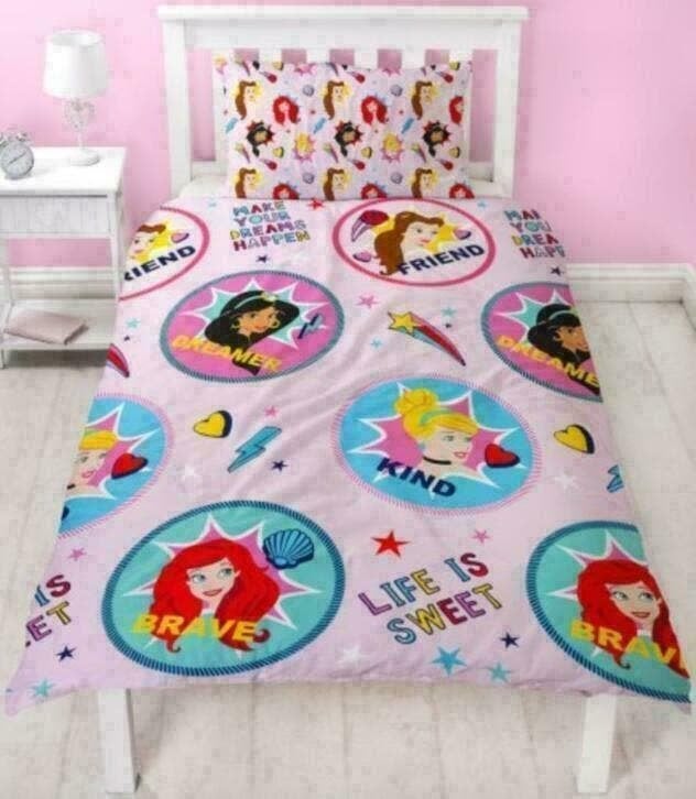 Disney Princess Dekbedovertrek 135 x 200 cm, Meisje, Nieuw, Wasbaar, Ophalen of Verzenden