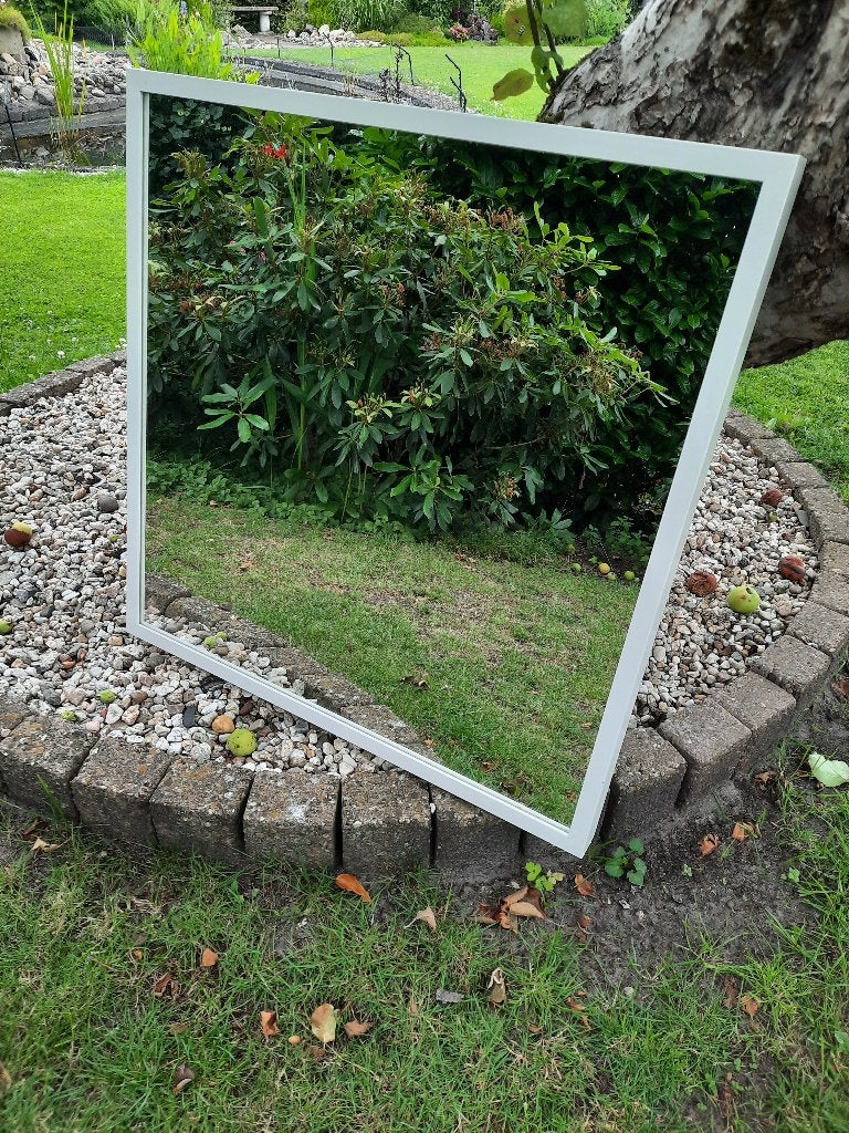Ikea Stave spiegel 70 x 70 wit, Ophalen, Vierkant, Zo goed als nieuw, Minder dan 100 cm