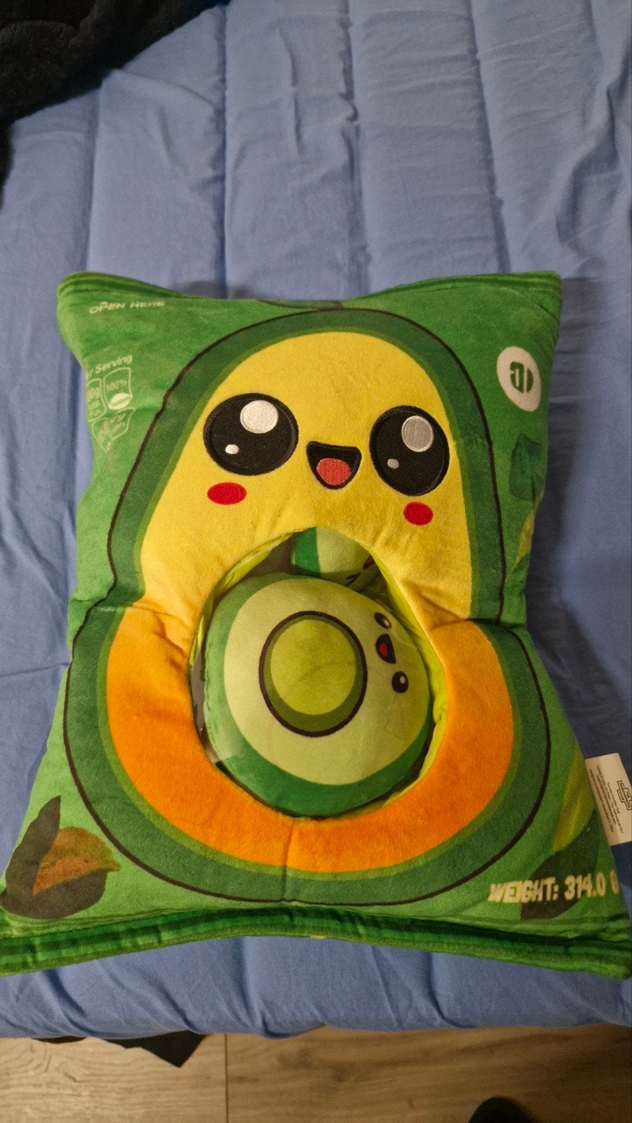 Snuggle Shapes Adorable Avocado knuffel met baby avocado, Kinderen en Baby's, Groen, Overige merken, Overige karakters, Overige typen