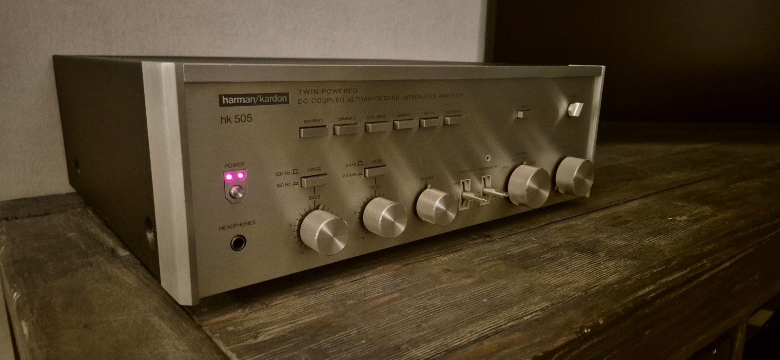 Harman Kardon HK-505 Geïntegreerde Versterker, Gebruikt, 60 tot 120 watt, Stereo, Ophalen