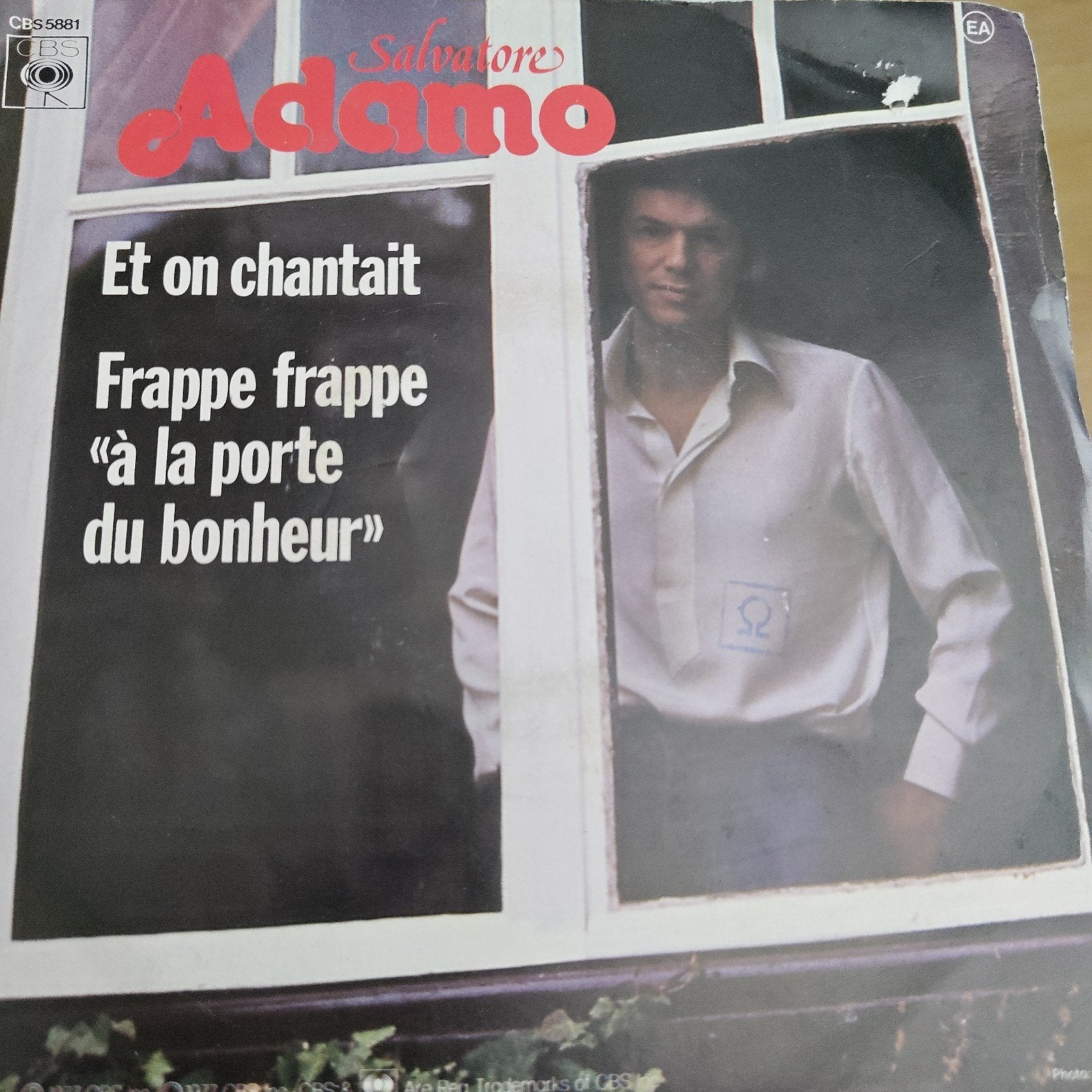 Salvatore Adamo Et on chantait / Frappe frappe (Vinyl Singl, Cd's en Dvd's, Ophalen of Verzenden, Gebruikt, Overige genres