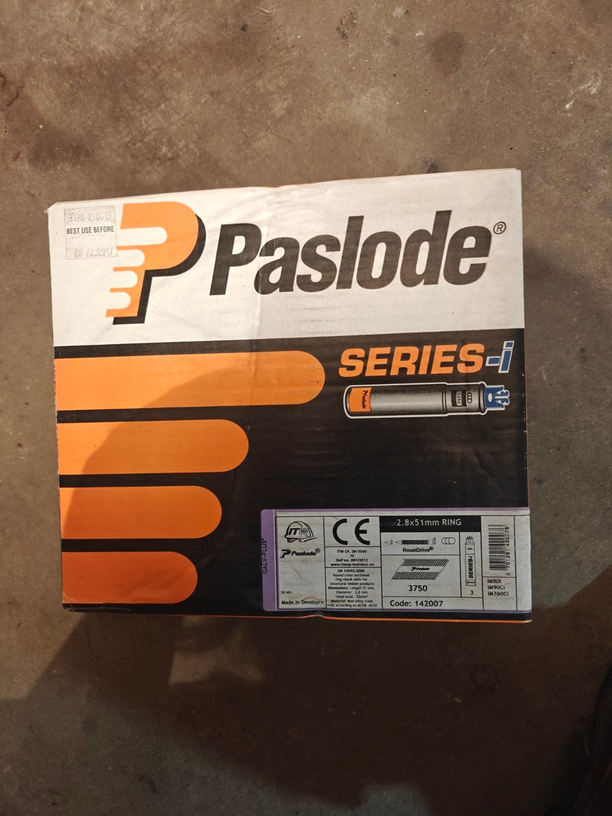 Paslode patronen en spijkers - 2.8x51mm RING, Ophalen of Verzenden, Nieuw, 50 tot 100 mm, Spijkers