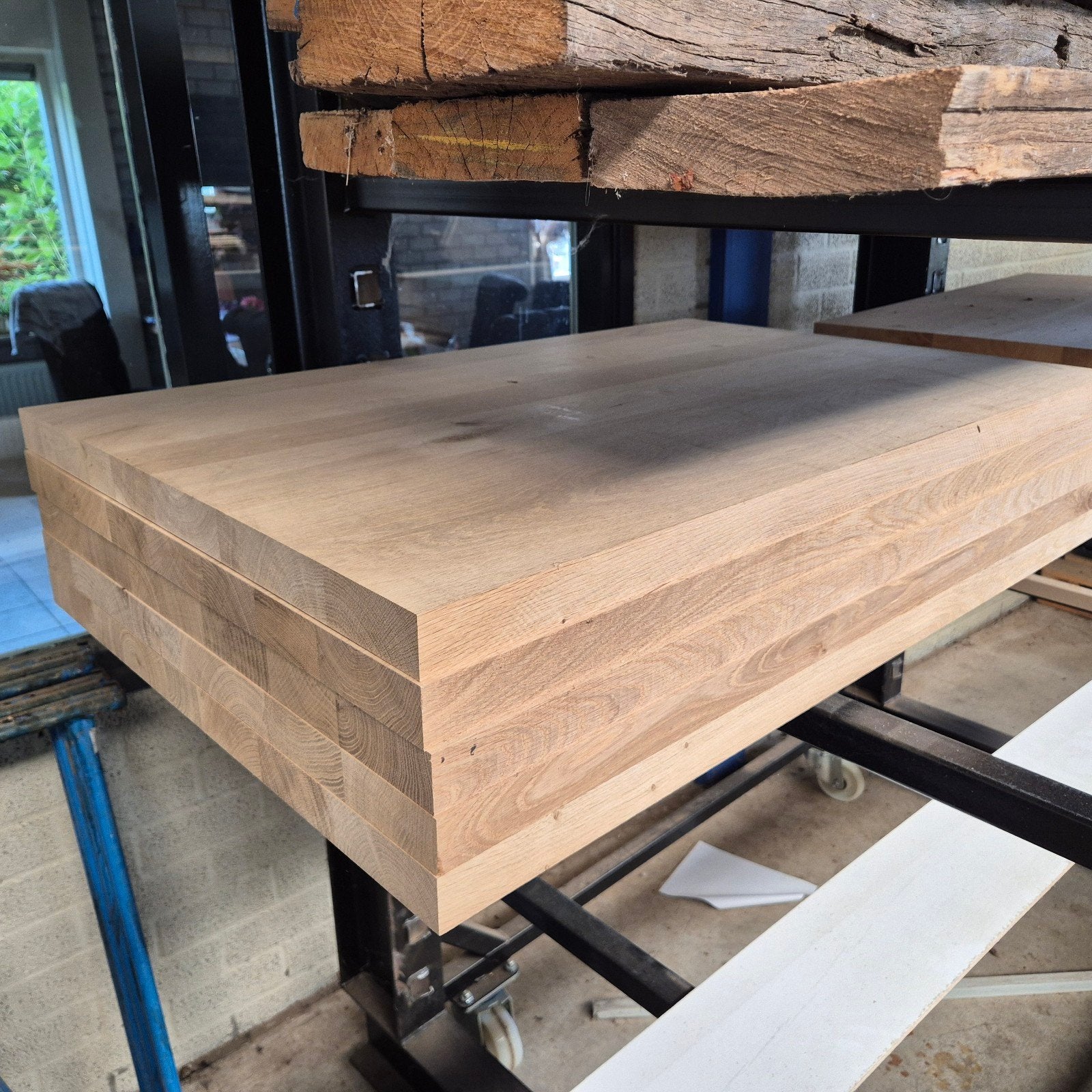 Eiken meubelpanelen 1000x600x40mm - 9 stuks (5.4 m2), Ophalen, Eiken, Plank, 50 mm of meer
