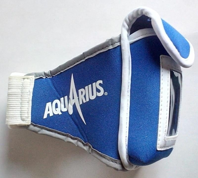 Blauwe MP3 sportarmband [2975]  [SpOvOv], Sport en Fitness, Ophalen of Verzenden, Gebruikt