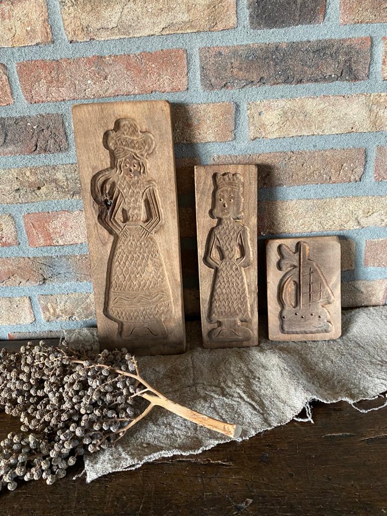 Vintage set oude houten speculaas planken, Antiek en Kunst, Antiek | Keukenbenodigdheden, Ophalen of Verzenden