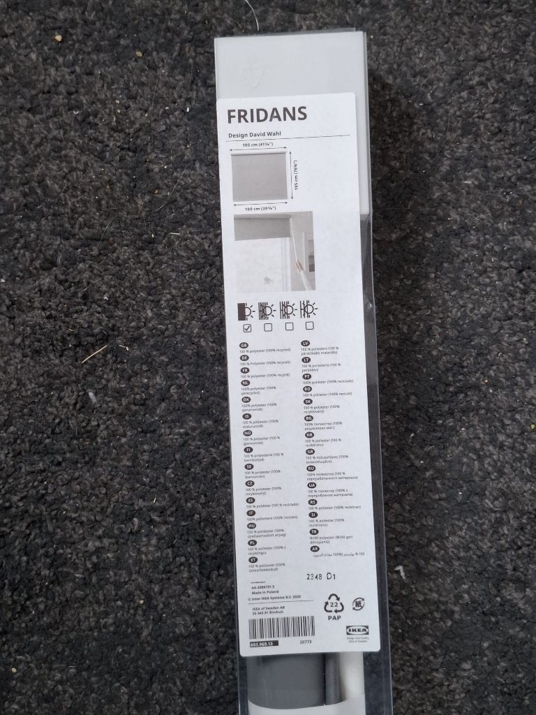 ikea fridans rolgordijn 105x195, Ophalen, Nieuw, 105 cm, Rolgordijn