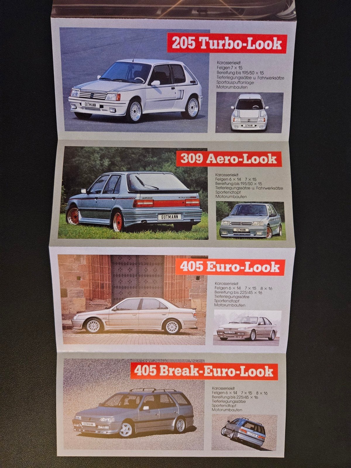 Brochure Gutmann Peugeot 1988, Ophalen of Verzenden, Zo goed als nieuw, Peugeot