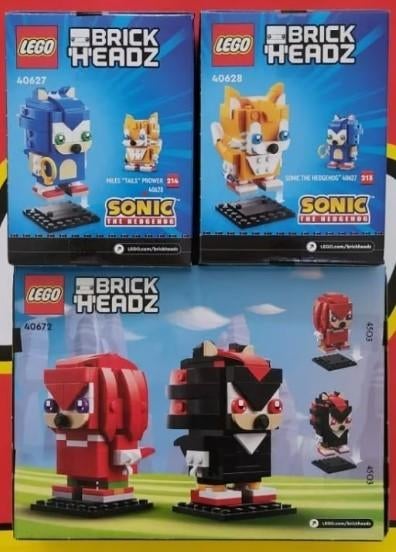 Lego brickheadz 40672, 40627, 40628 sonic the hedgehog nieuw, Compleet, BrickHeadz, Lego, Nieuw