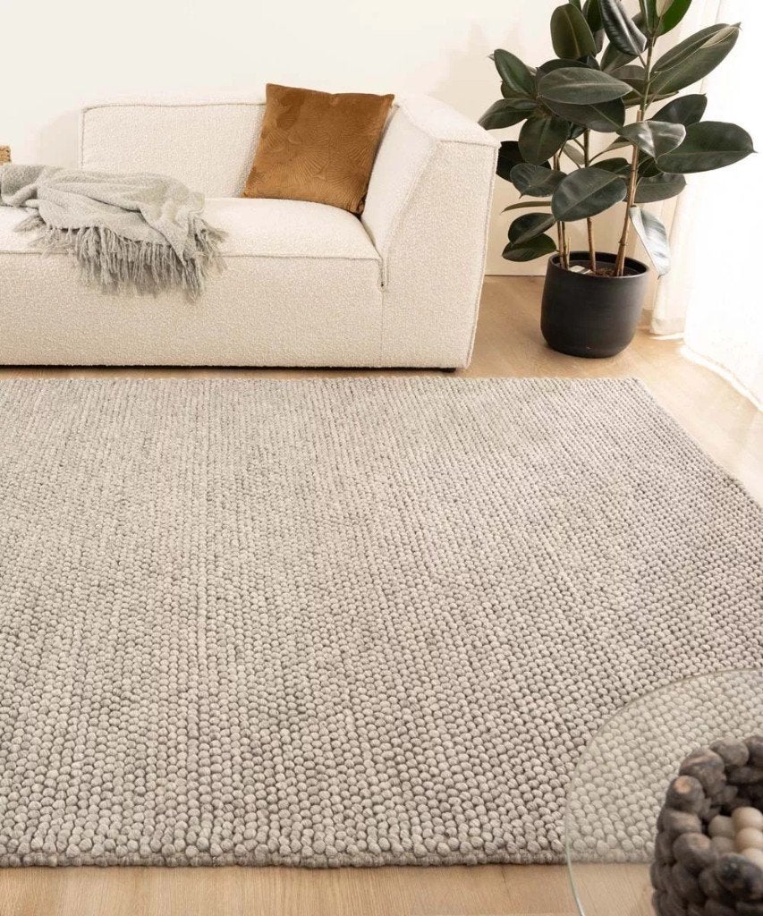 Wollen vloerkleed – lichtgrijs 300x400 nieuw, Huis en Inrichting, Ophalen of Verzenden, 200 cm of meer, Grijs, Rechthoekig