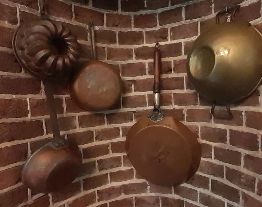 Oude koperen keukenspullen, Antiek en Kunst, Ophalen