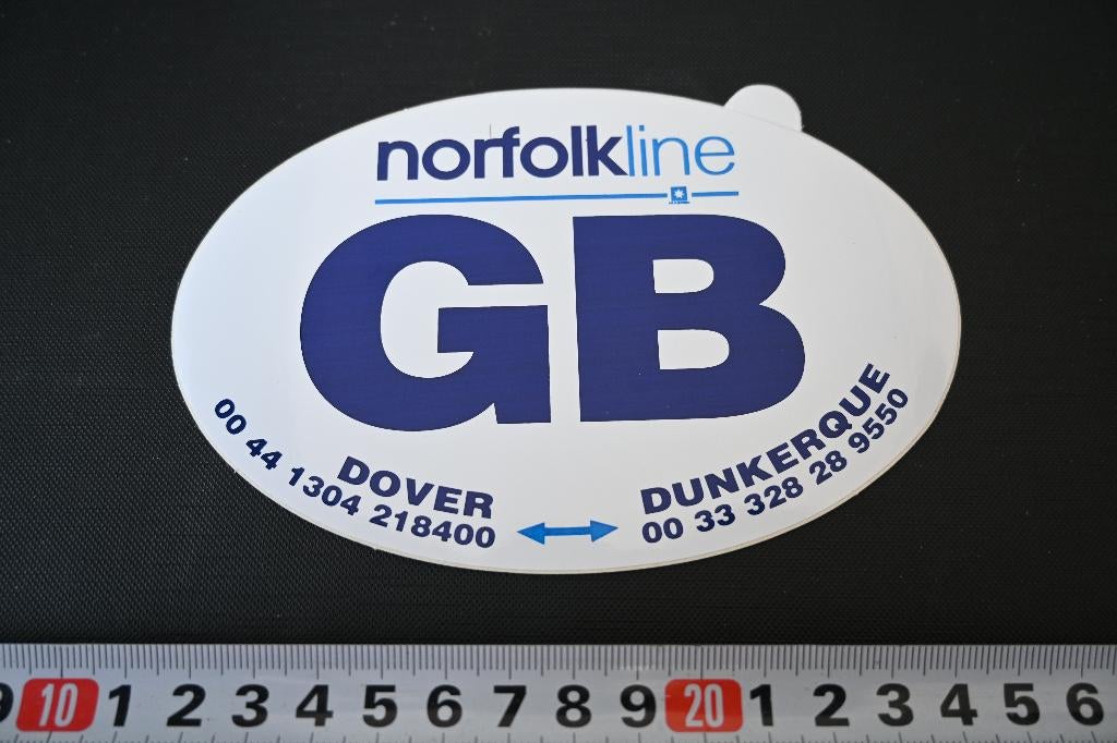 sticker bumpersticker ferry norfolk line GB dover dunkerque*, Ophalen, Zo goed als nieuw