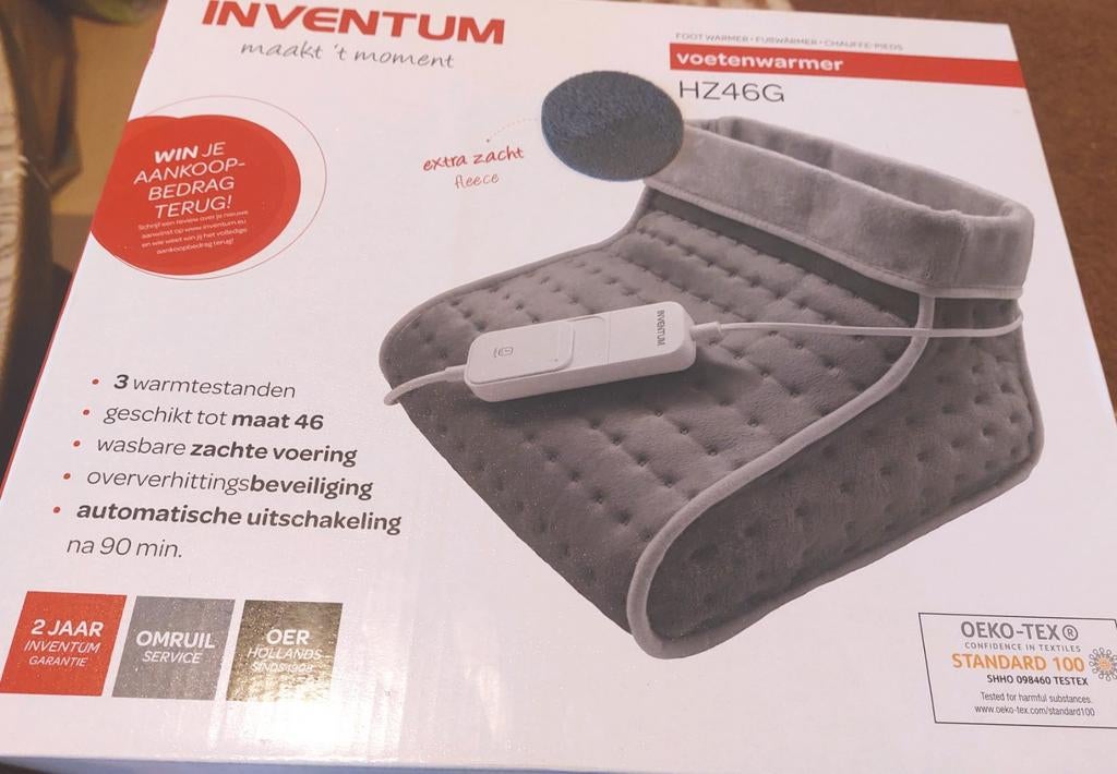 INVENTUM elektrische voetenwarmer in doos 3 warmtestanden, Ophalen of Verzenden, Zo goed als nieuw, Overige typen