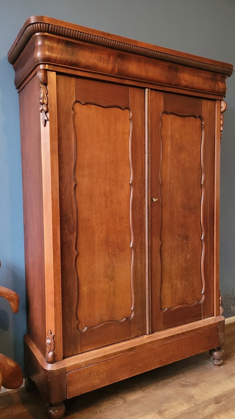 Antieke meidenkast Biedermeier pracht kast, Ophalen