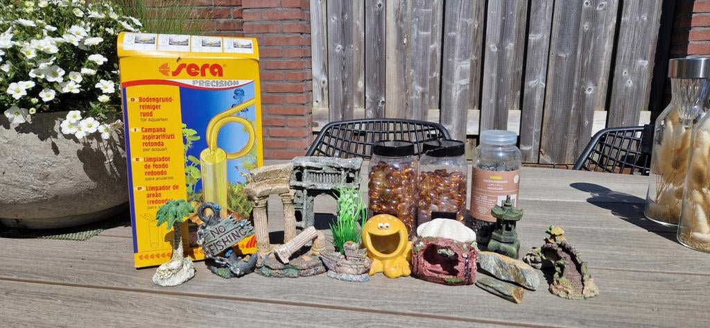 Vissenkom/aquarium accessoires set, Ophalen, Gebruikt, Leeg aquarium