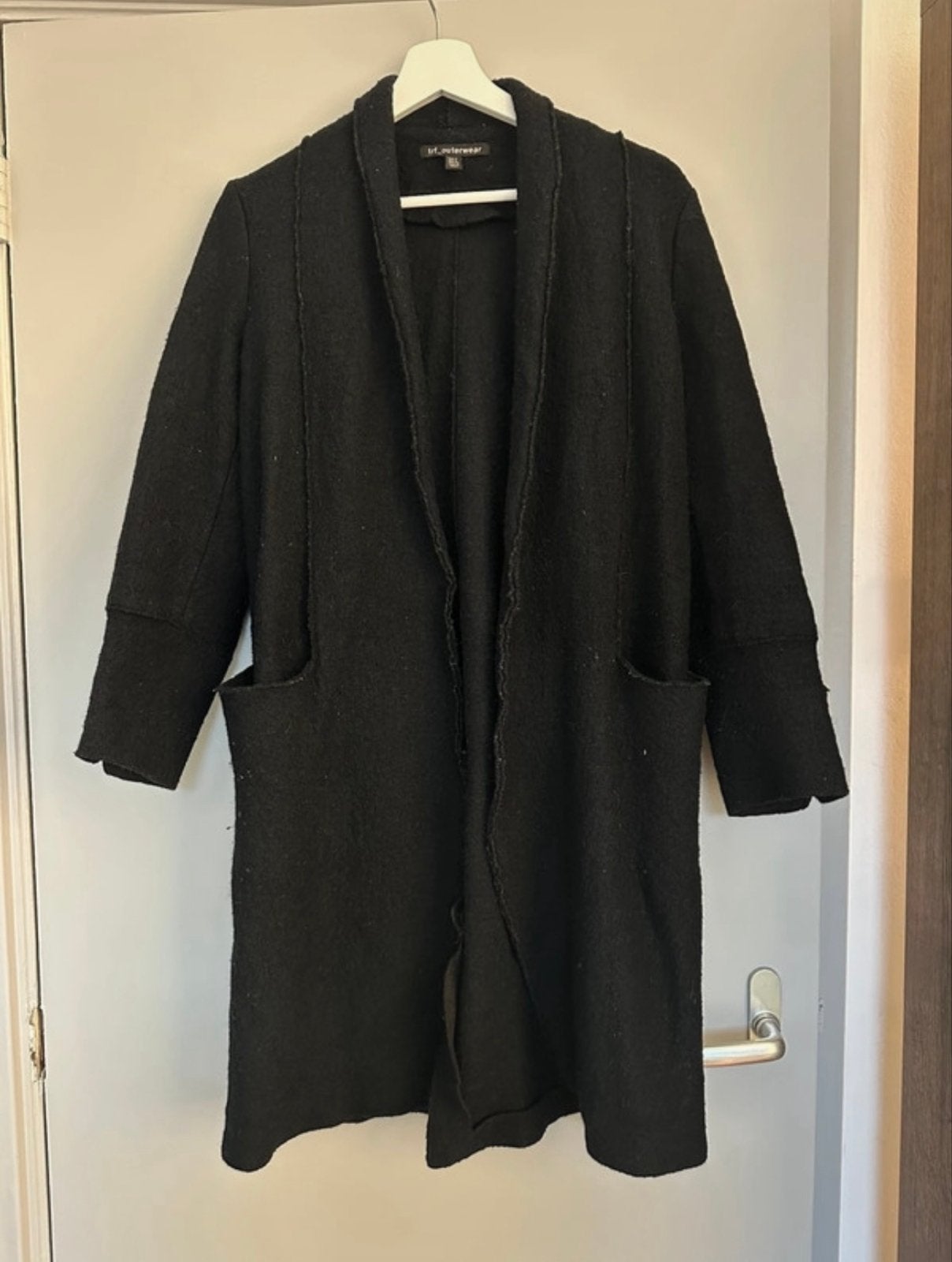 Zwarte TRF Outerwear Gebreide Cardigan Maat S, Ophalen of Verzenden, Gedragen, Maat 36 (S), Zwart
