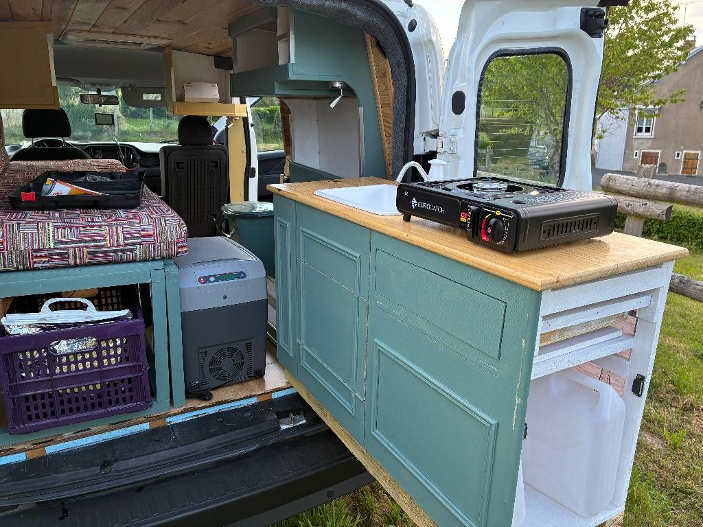 Modulaire FIAT Doblo in zeer goede staat, APK goedgekeurd, Koelkast, Fiat, Bestuurdersdeur, Tot en met 2