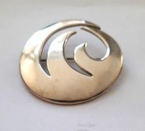 Ra & La Denmark, prachtige grote ronde broche 925 35,5, Ophalen, Zo goed als nieuw, Zilver, Zilver