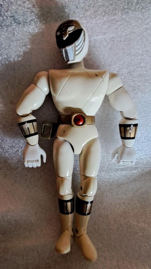 Vintage Power Rangers actiefiguur - Witte Ranger, Ophalen of Verzenden, Gebruikt