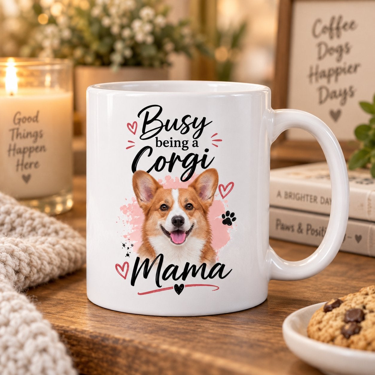 Busy being a Corgi Mama - Welsh Corgi Pembroke Mok, Verzenden, Nieuw