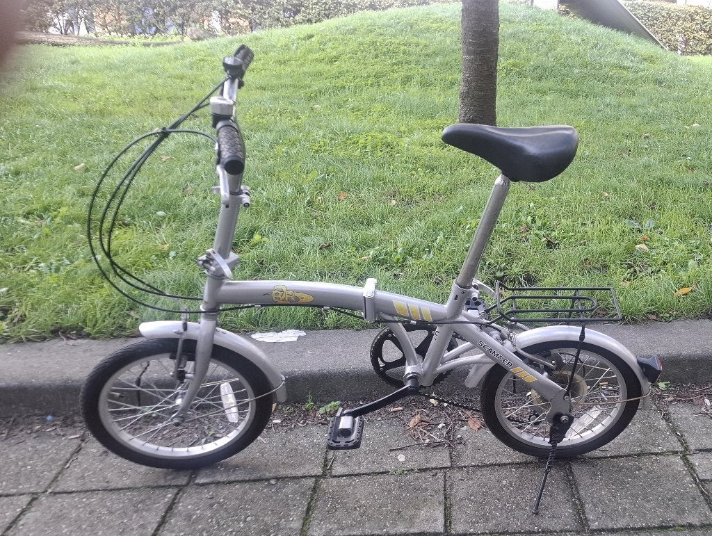 Scamper vouwfiets - 16 inch wielen - Compact en handig, Gebruikt, Velgrem, 16 tot 18 inch, Versnellingen