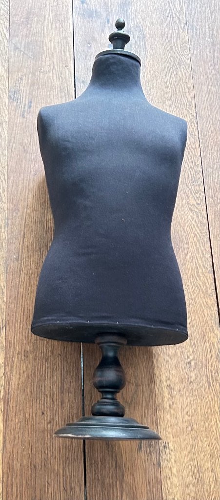 Vintage zwarte body met mooie voet en knop, Ophalen of Verzenden