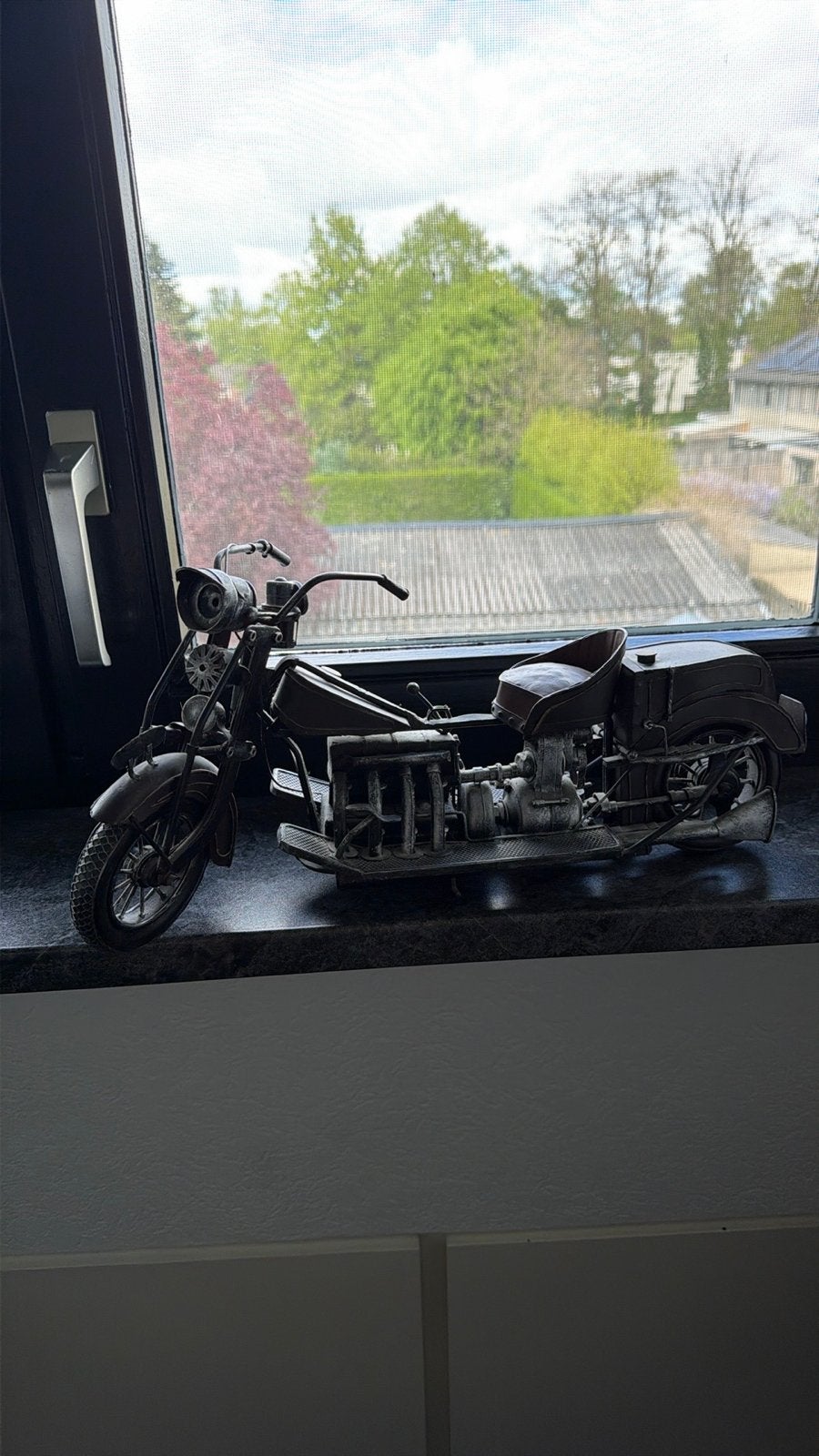 Decoratieve Motor met Zijspan Model, Ophalen
