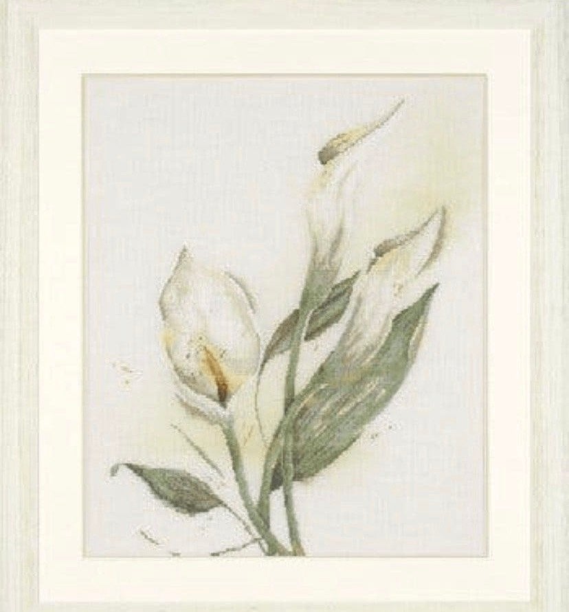 BORDUURPAKKET LANARTE CALLA LILY GROOT FORMAAT, Verzenden, Nieuw, Handborduren, Borduurpakket