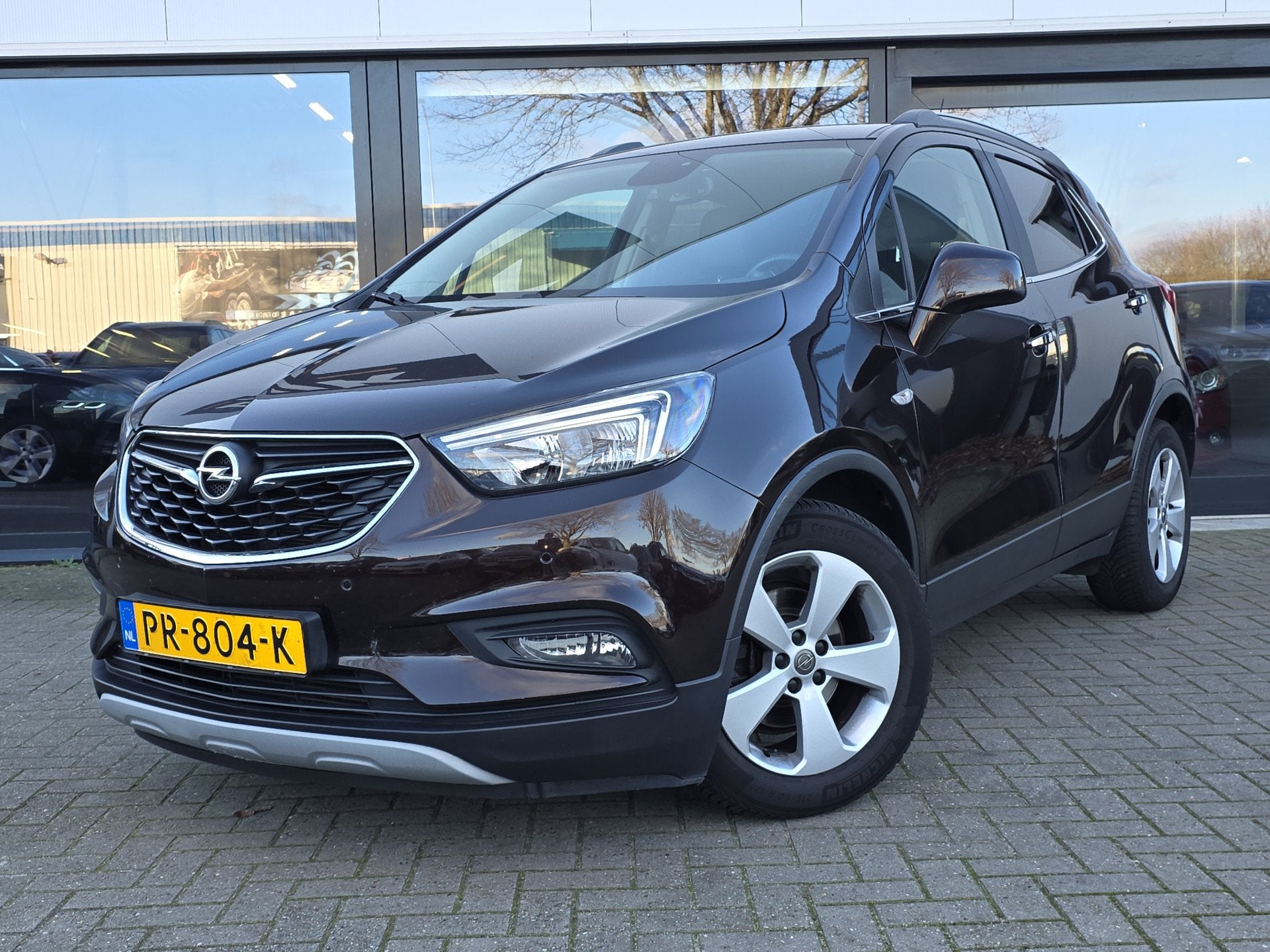 Opel Mokka X 1.4 Turbo Innovation (bj 2017, automaat), Auto's, Gebruikt, Bruin, Leder en Stof, 1364 cc