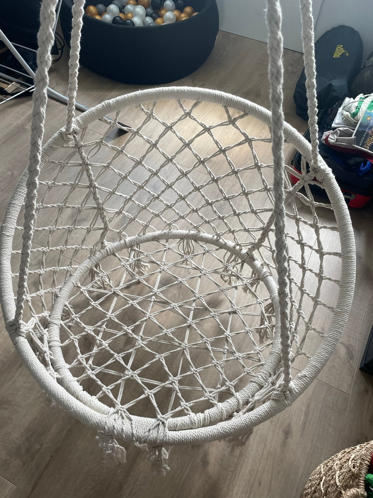 Comfortabele Macramé Hangstoel - Wit, Ophalen, Gebruikt, Wit, Eén