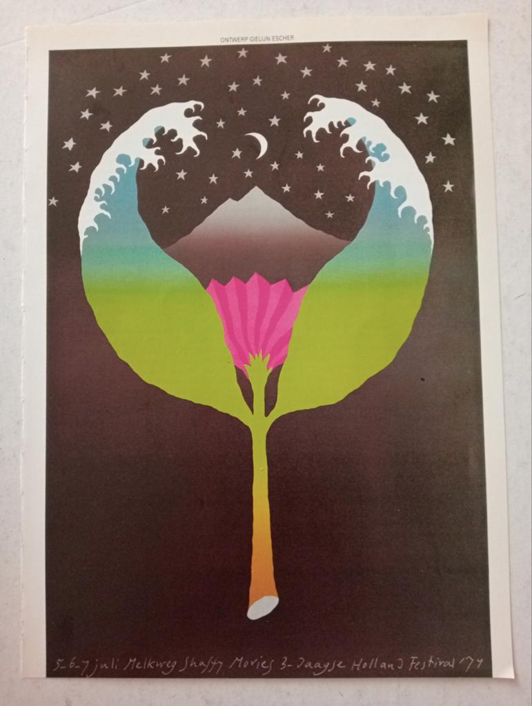 Gielijn Escher affiche ontwerp jaren 70 Holland Festival, Verzamelen, Posters, Ophalen of Verzenden, Gebruikt, A1 t/m A3
