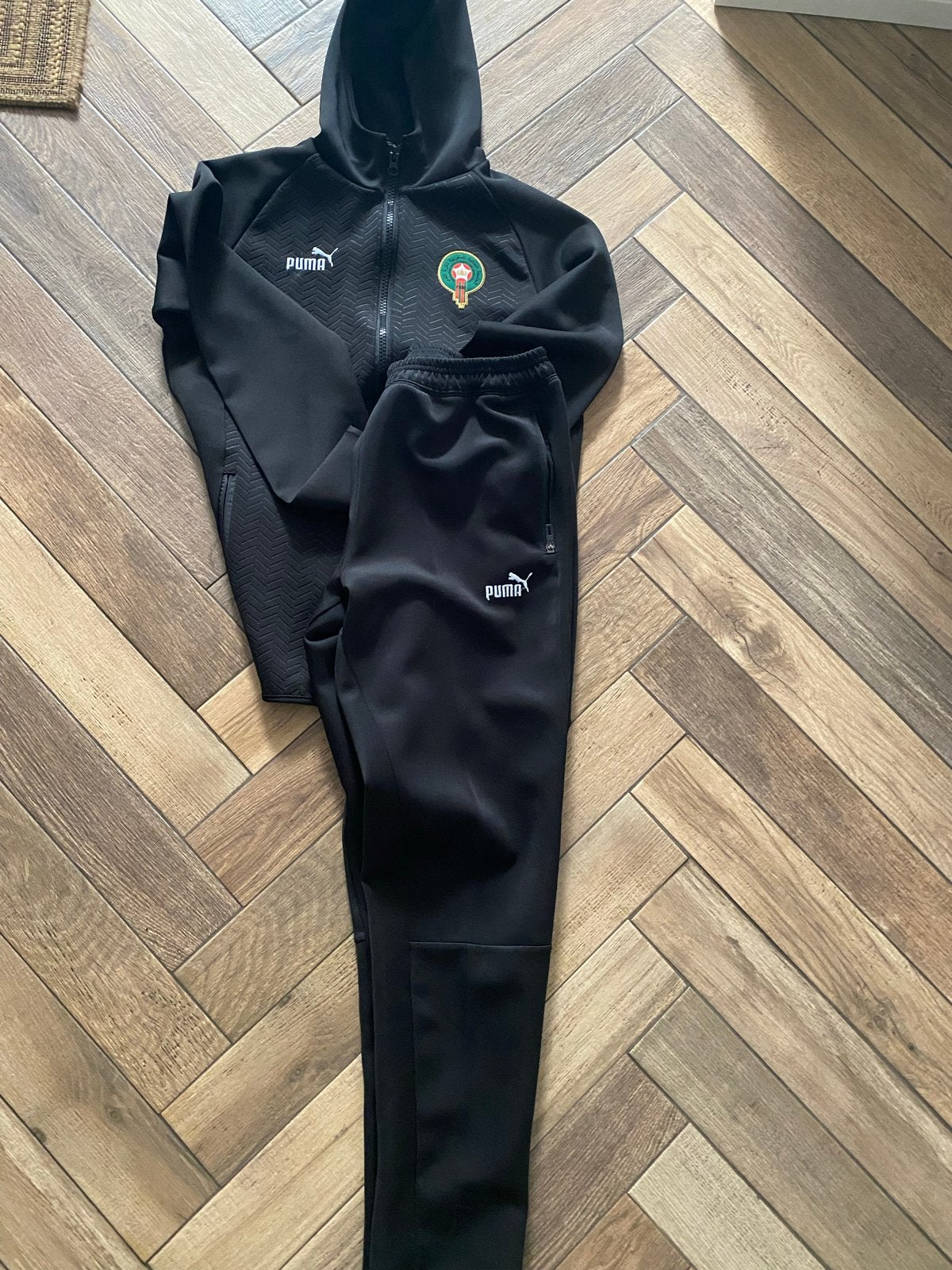 Puma Marokko trainingspak - Maat XL, Zwart, Maat 56/58 (XL), Ophalen of Verzenden, Zo goed als nieuw