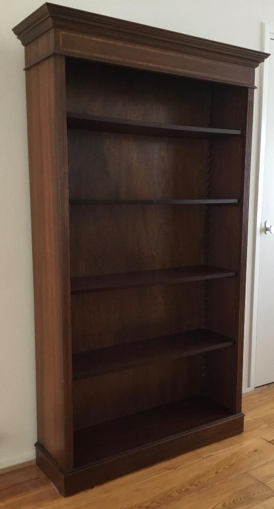Klassieke boekenkast mahonie fineer, Ophalen, Gebruikt, 50 tot 100 cm, 150 tot 200 cm