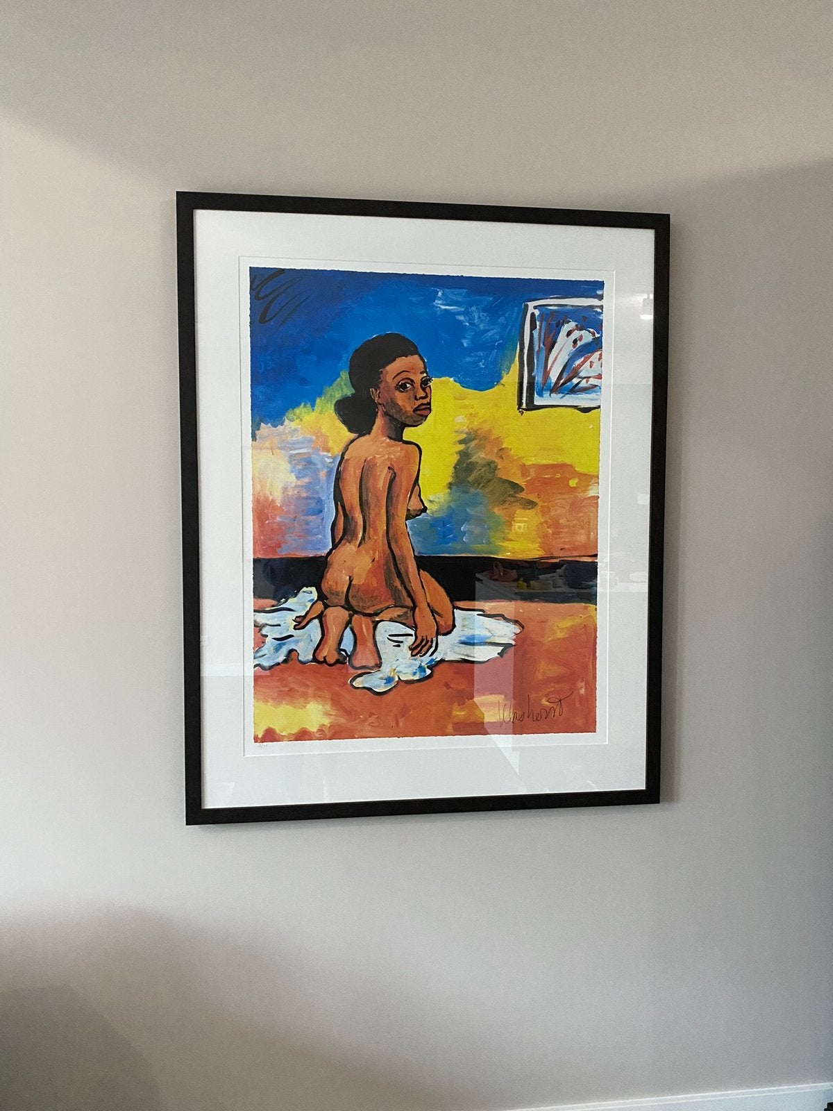 Gesigneerde print Peter Klashorst - Vrouwelijk figuur, Antiek en Kunst, Kunst | Schilderijen | Modern, Ophalen, Figuren, Papier/karton