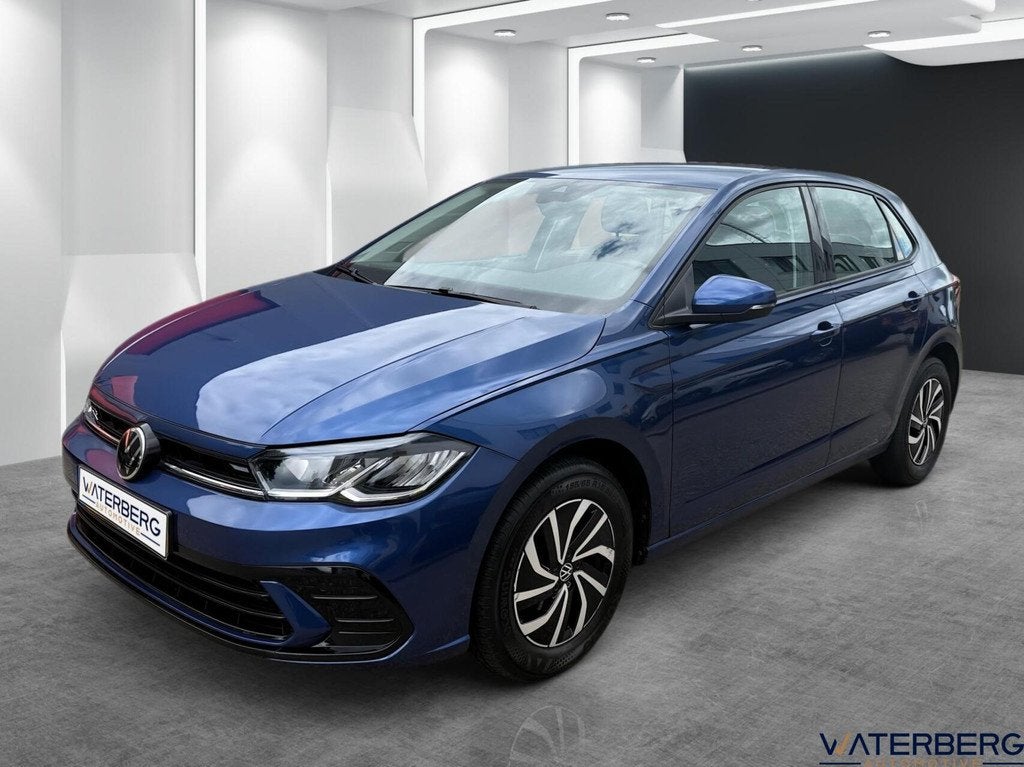 Volkswagen Polo 1.0 TSI R-Line*CAM*Apple Carplay*DAB*Lane As, Auto's, Stof, Gebruikt, Blauw, Bedrijf