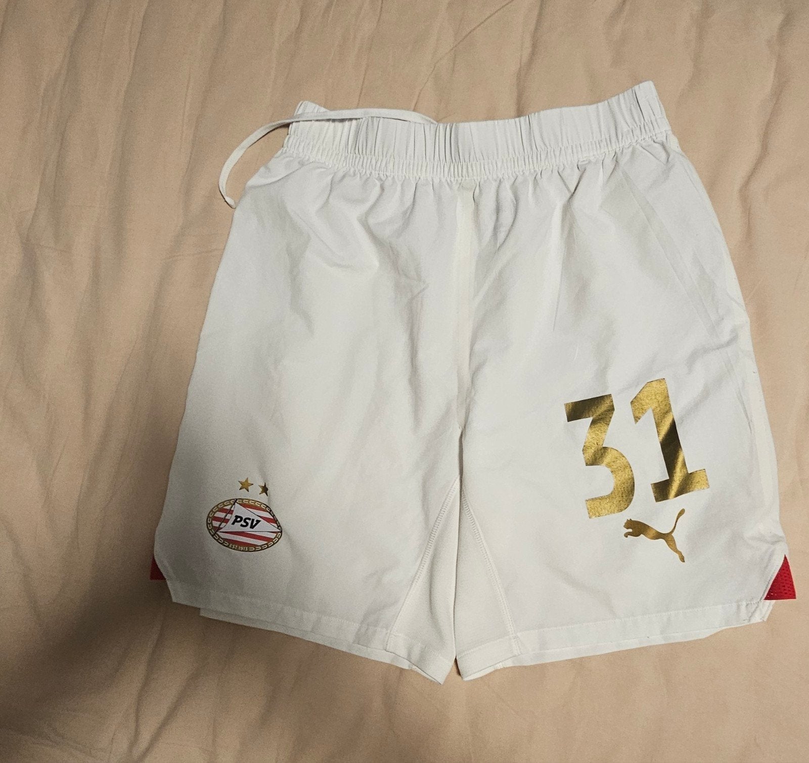 PSV Puma short maat M origineel, Puma, Maat 48/50 (M), Wit, Ophalen of Verzenden