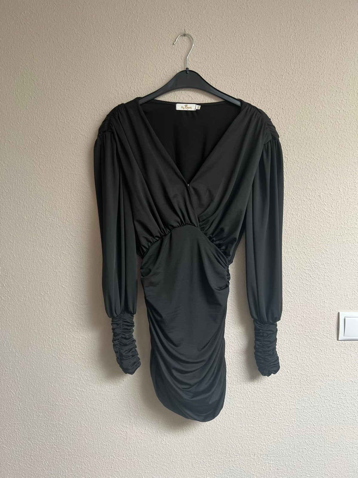 Zwart jurkje Esuals maat XS, Verzenden, Zwart, Zo goed als nieuw, Maat 34 (XS) of kleiner