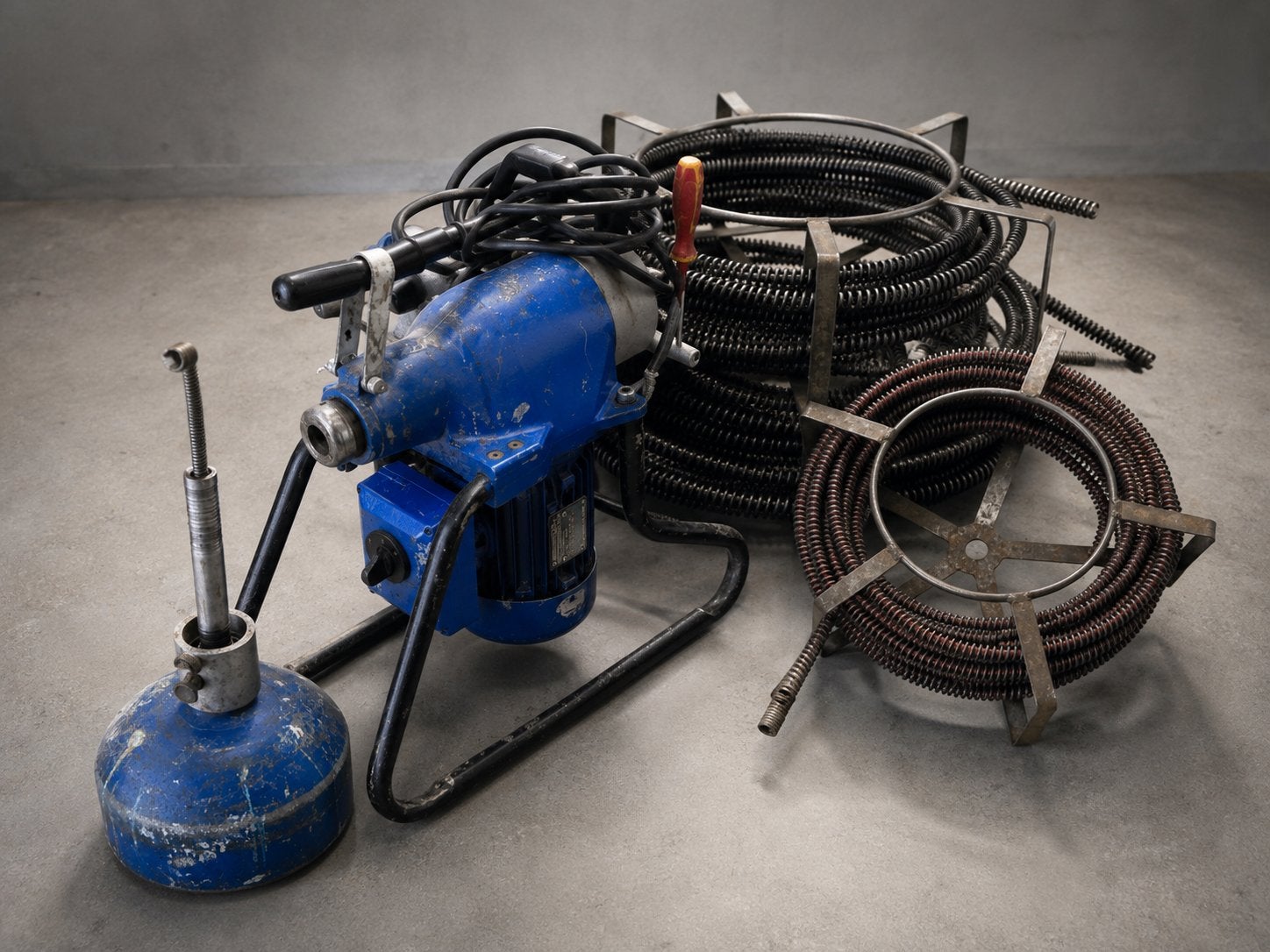 Rioned ontstoppingsmachine met diverse veren en handschoenen, Ophalen, Gebruikt, Overige typen, Overige merken
