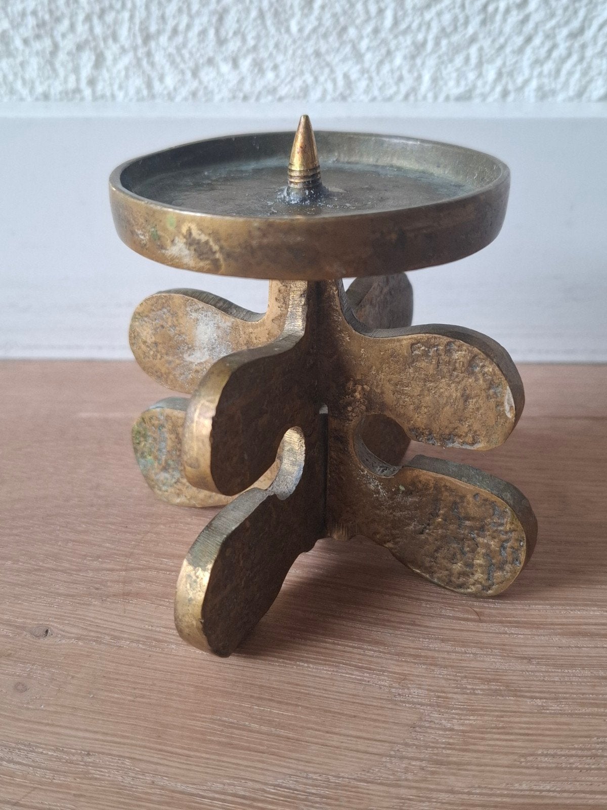 Vintage Giuseppe Gallo brutalistische kandelaar ca. 8cm, Ophalen of Verzenden, Koper of Brons