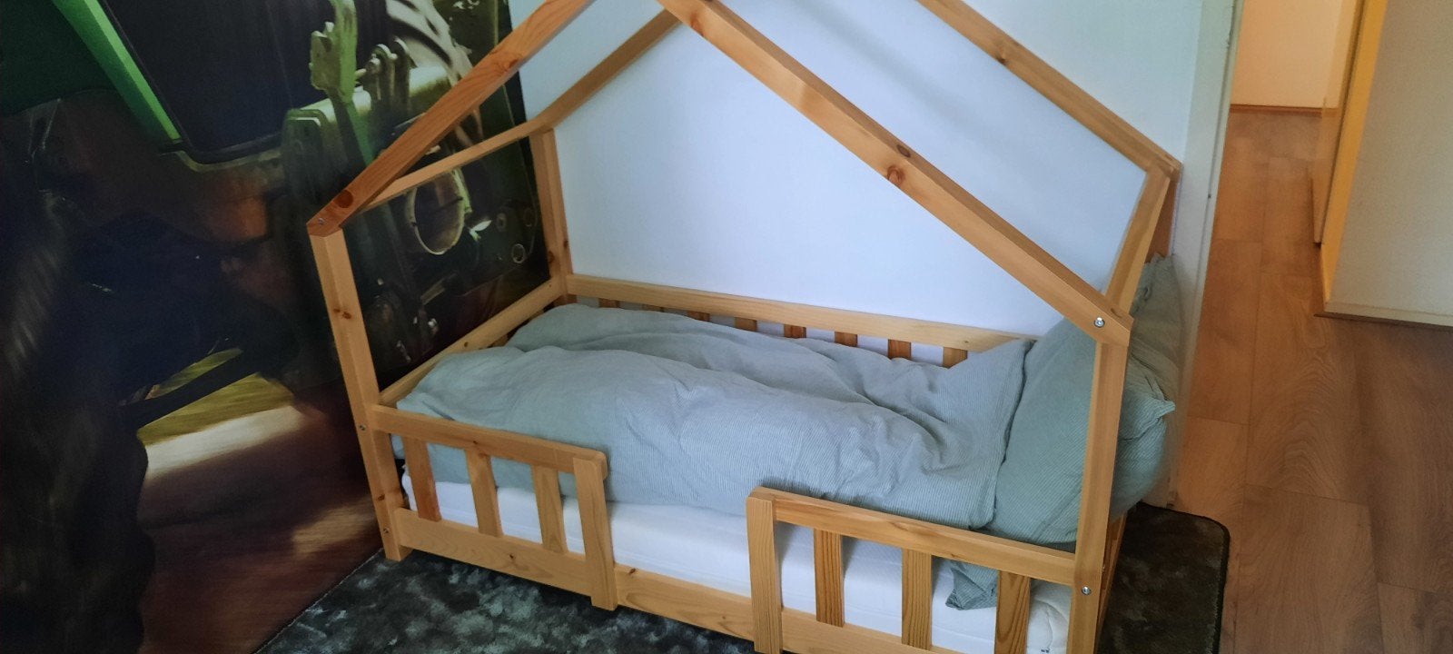 Kinderbed met matras zgan, 85 tot 100 cm, Ophalen of Verzenden, Zo goed als nieuw, Matras
