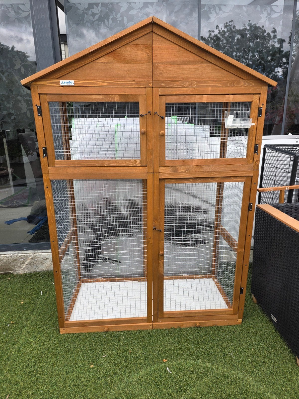 Volière, Dieren en Toebehoren, Vogels | Hokken en Kooien, Ophalen of Verzenden, Zo goed als nieuw, Aluminium, Volière