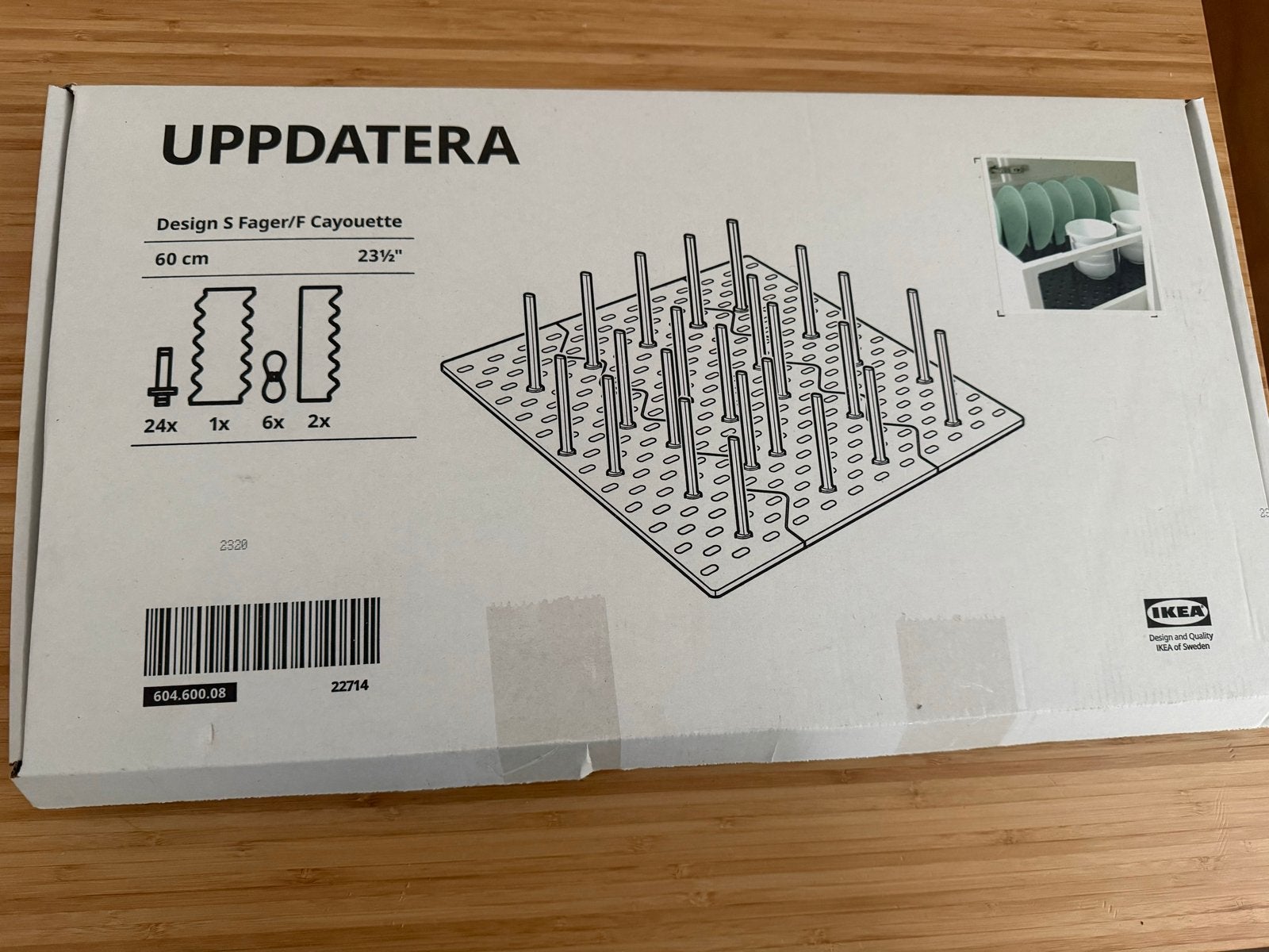 IKEA UPPDARETA Bordenrek - niet compleet, Ophalen, Bordenrek, IKEA, Kunststof