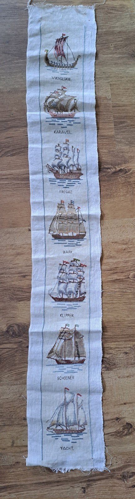 Vintage Schellekoord met historische schepen, Antiek en Kunst, Ophalen of Verzenden