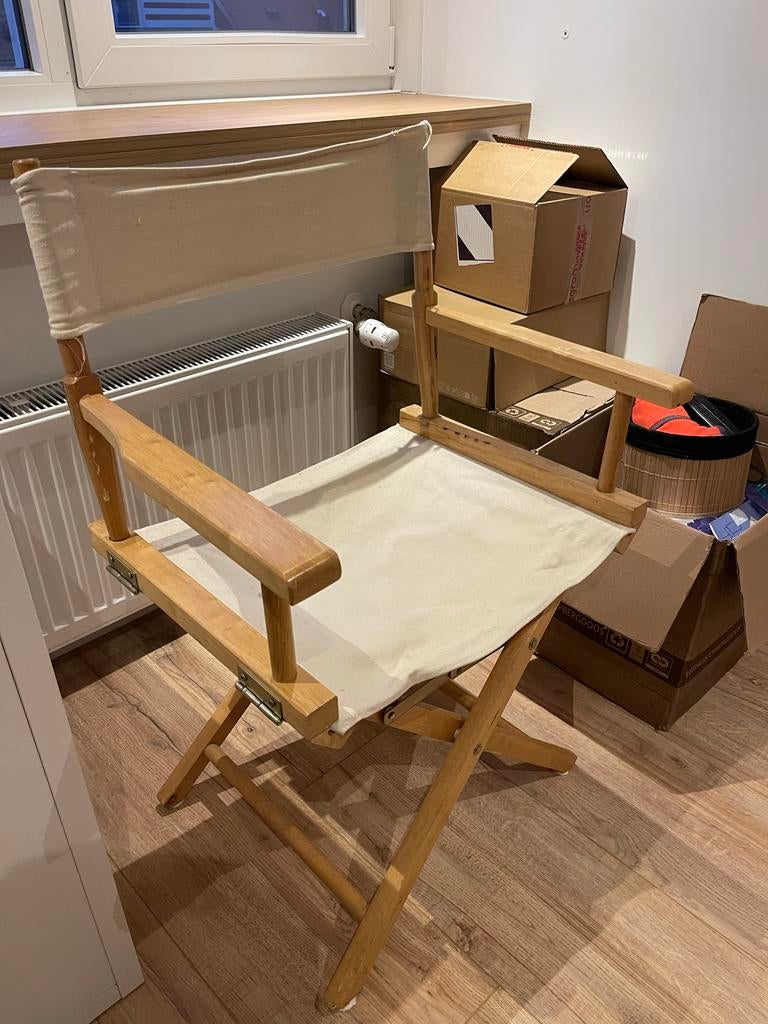 2x Regisseursstoel - Hout en Canvas, Ophalen, Gebruikt, Overige kleuren, Eén