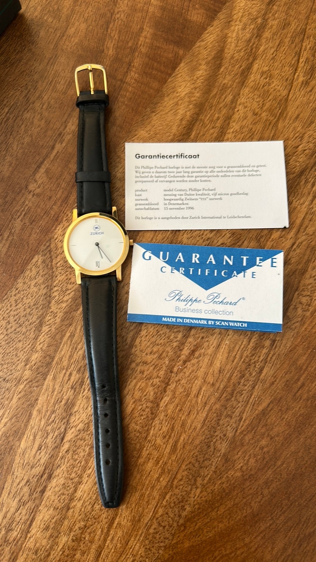 Philippe Pechard horloge 1996, Overige merken, Staal, Met bandje, Verzenden