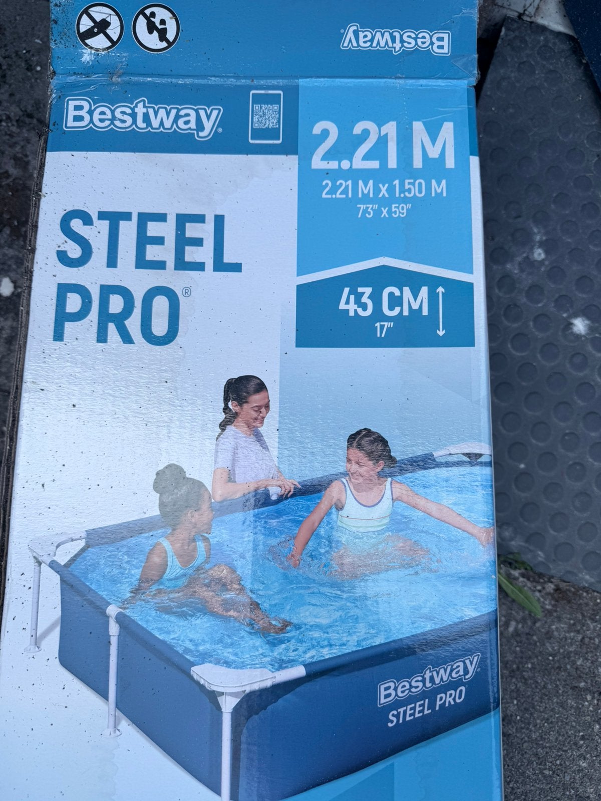1 keer gebruikt zwembad., Ophalen, Minder dan 80 cm, Opzetzwembad, Minder dan 200 cm