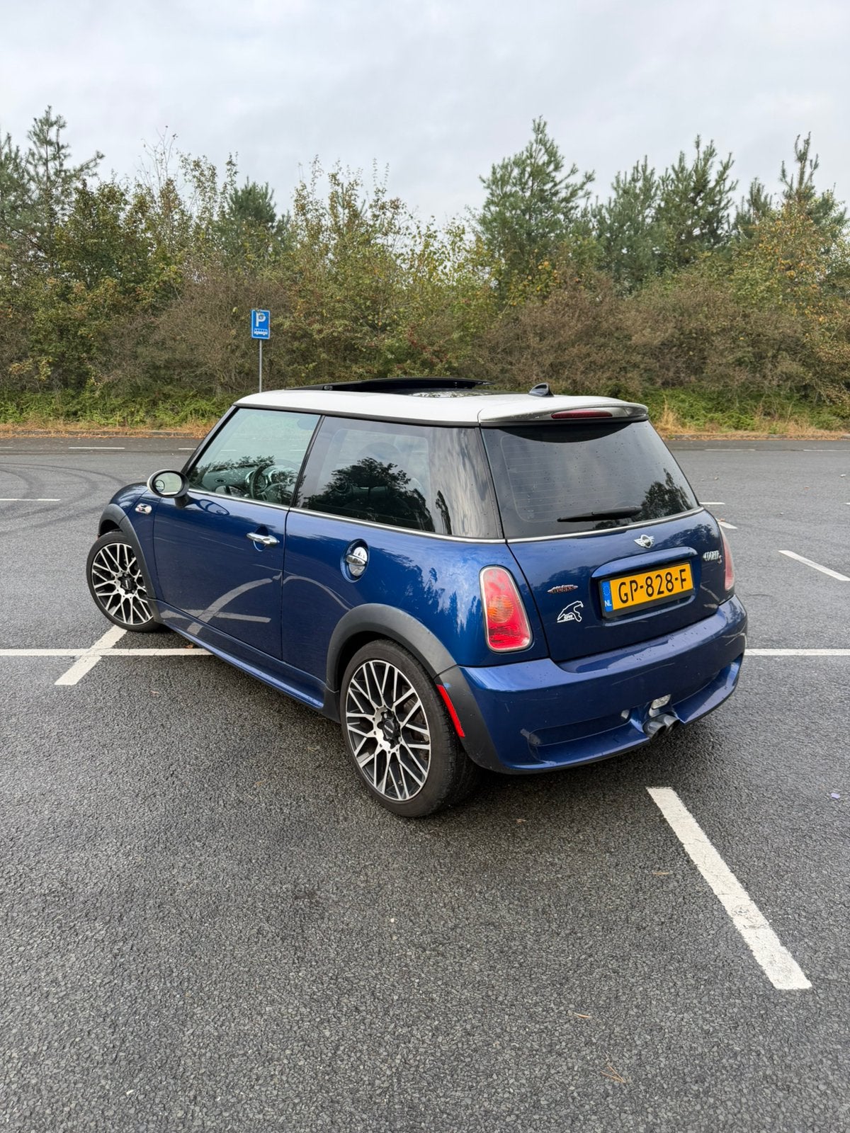 Mini Cooper S Chili JCW 2004 Blauw, Auto's, Voorwielaandrijving, 1228 kg, 4 cilinders, Leder